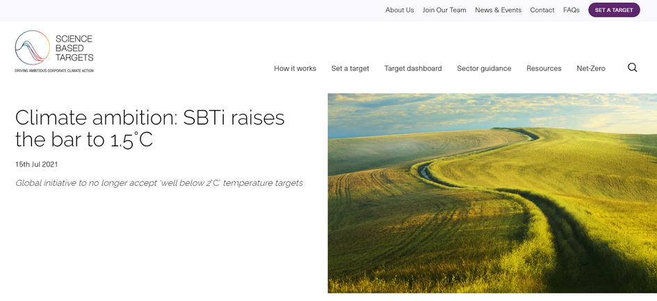 SBTi温控目标提升至15℃,leverage供应链详解新的SBTi战略 SBTi温控目标提升至15℃,leverage供应链详解新的SBTi战略