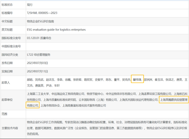 《物流企业环境、社会和公司治理(ESG)评价指南》由Leverage参与起草的团标,正式升级为行业标准 《物流企业环境、社会和公司治理(ESG)评价指南》由Leverage参与起草的团标,正式升级为行业标准