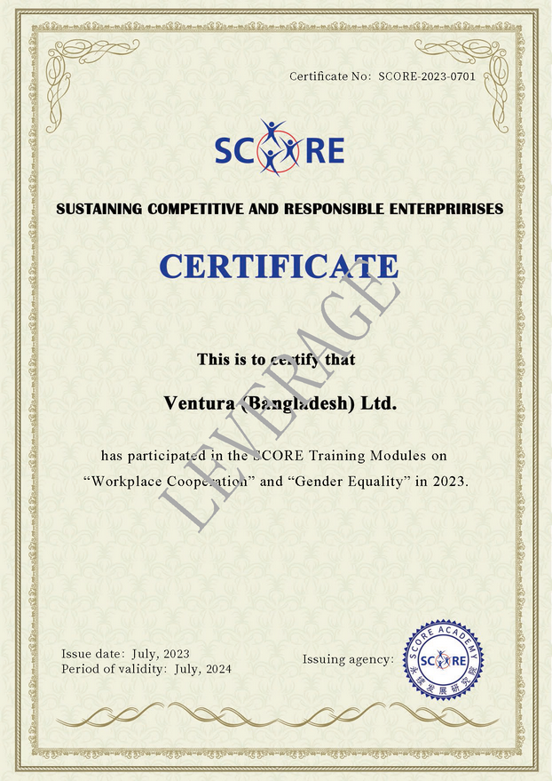 SCORE在孟加拉Ventura:提高认知水平,改进工作场所环境,以实际行动践行可持续发展战略 SCORE在孟加拉Ventura:提高认知水平,改进工作场所环境,以实际行动践行可持续发展战略