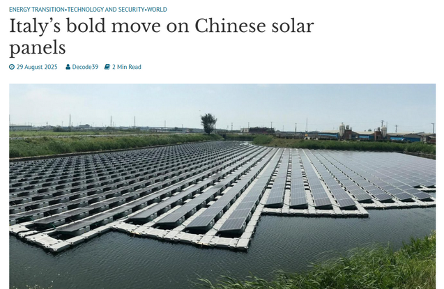 “中国制造”光伏板遭意大利新规“封杀”:挑战与机遇并存的全球光伏产业新变局 “中国制造”光伏板遭意大利新规“封杀”:挑战与机遇并存的全球光伏产业新变局