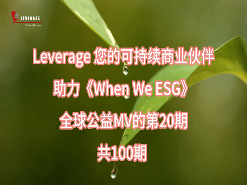 Leverage助力《When We ESG》全球公益 MV第20期