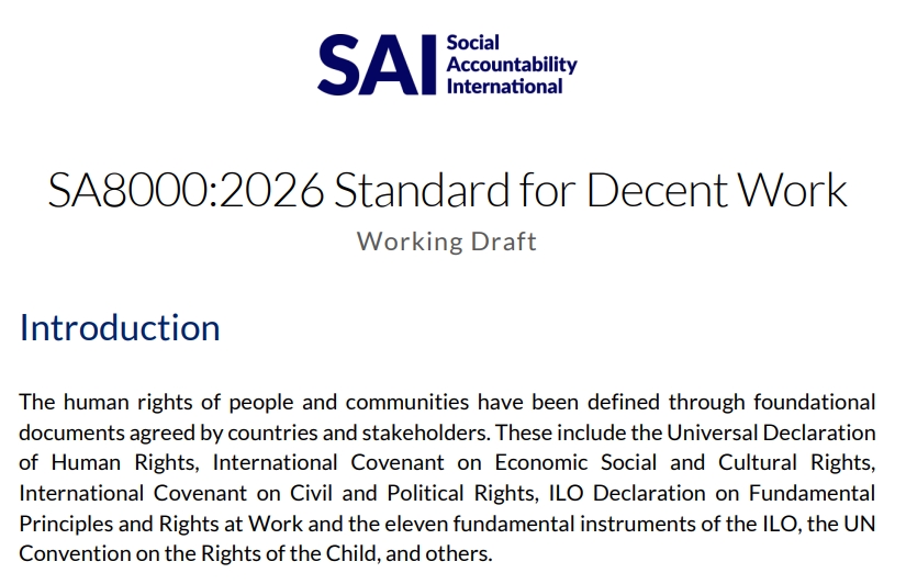 SA8000:2026标准转版:企业如何在新挑战中脱颖而出 SA8000:2026标准转版:企业如何在新挑战中脱颖而出