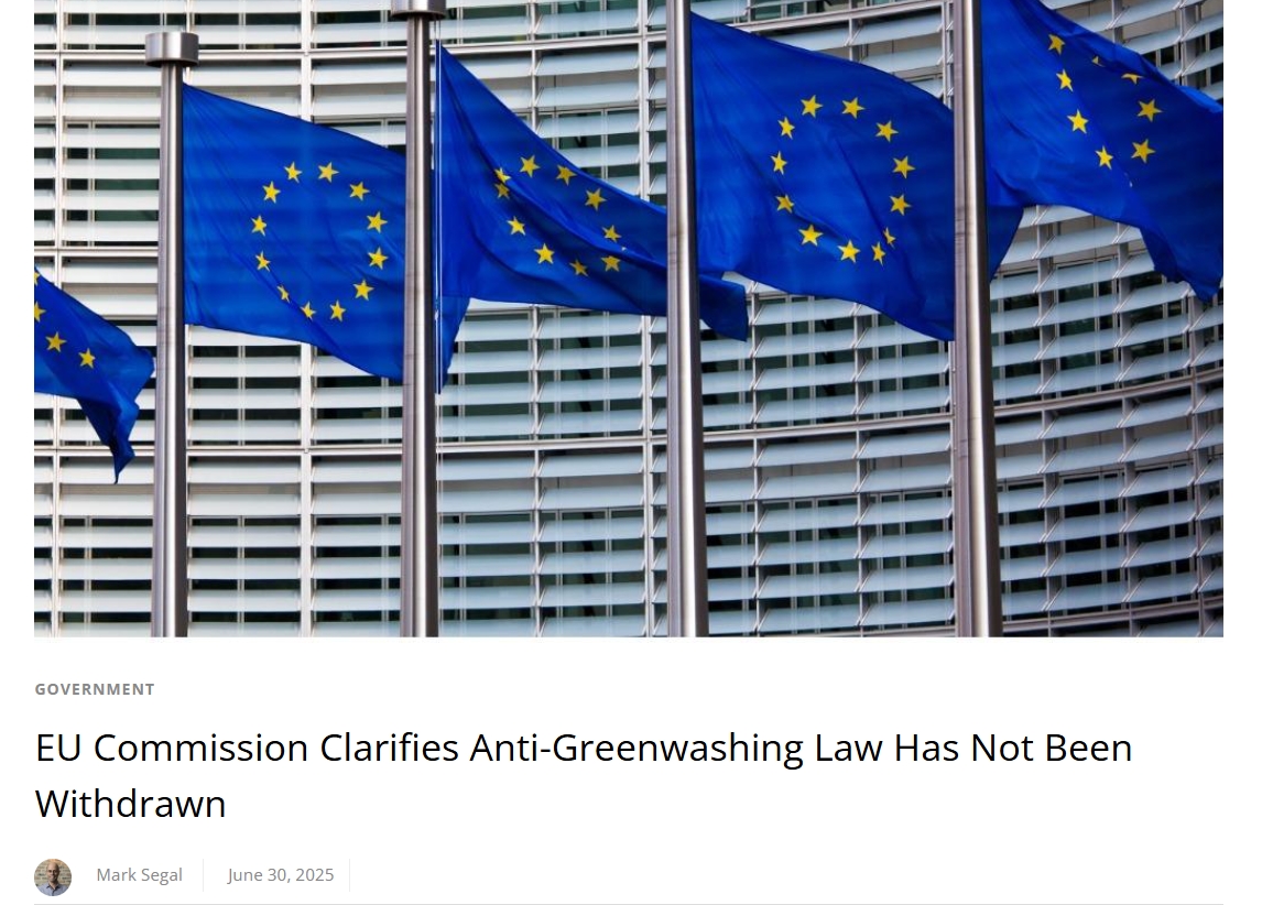 欧盟绿色声明指令未撤回：“漂绿”攻防战迎来关键转折
